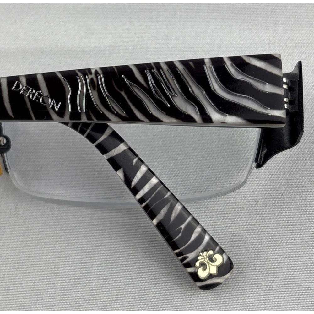 Dereon DOC316 001 Semi Rimless Eyeglasses Frame w/ Flexhinge 53-19-135 - Picture 10 of 14
